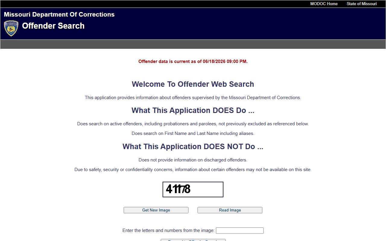 Missouri DOC offender search for Marion County inmate population transfers