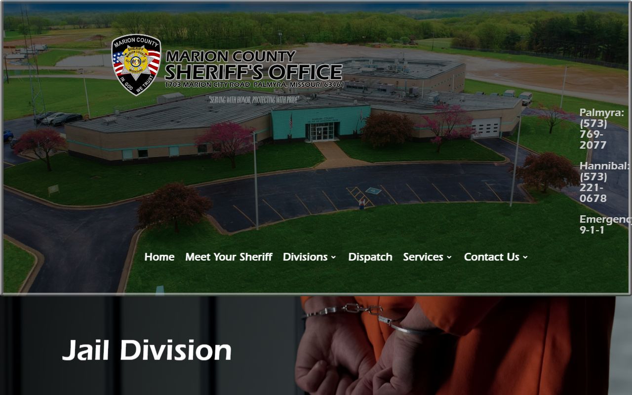 Marion County inmate records jail division visitation mail money and bond information